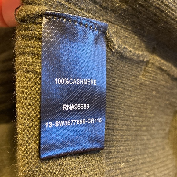 Todd Snyder Cashmere Crew Sz Large.  NWT.  Color is Olive. - Picture 6 of 6